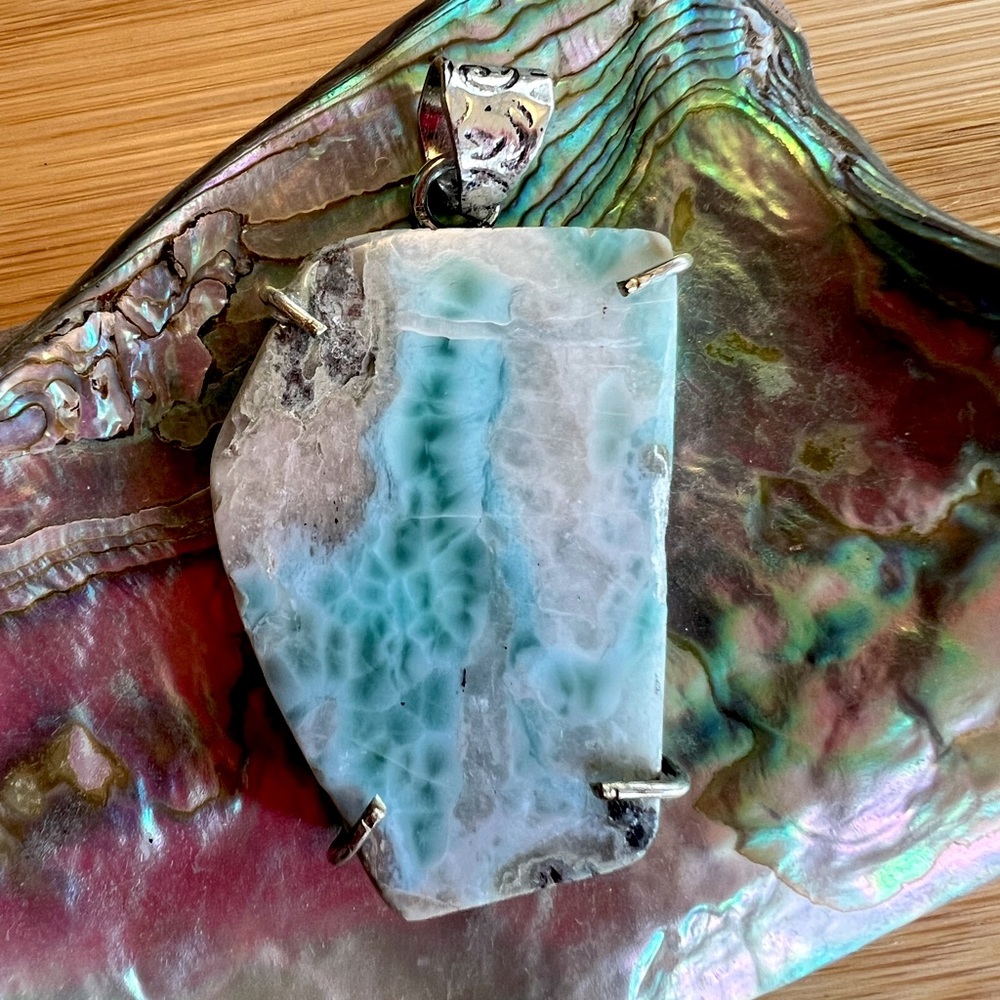 Larimar Silver Pendant